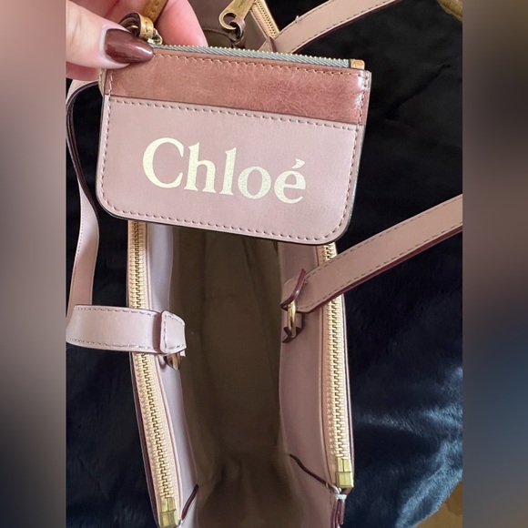 Chloe’ Leather Tote with Coin Pouch - Picture 5 of 9